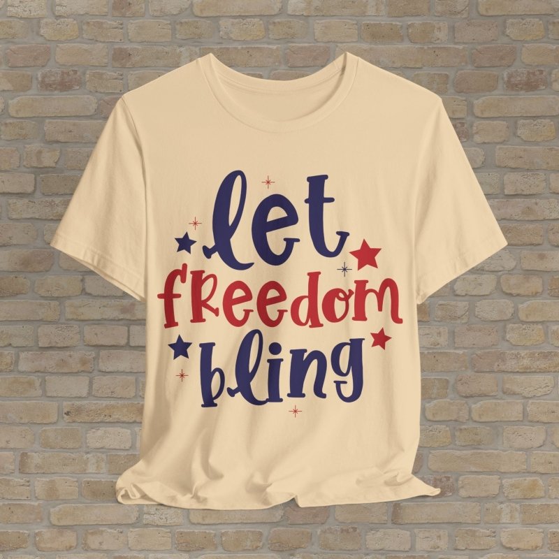Mostly Text T-Shirts All - American Bling Tee - Vibrant Styles
