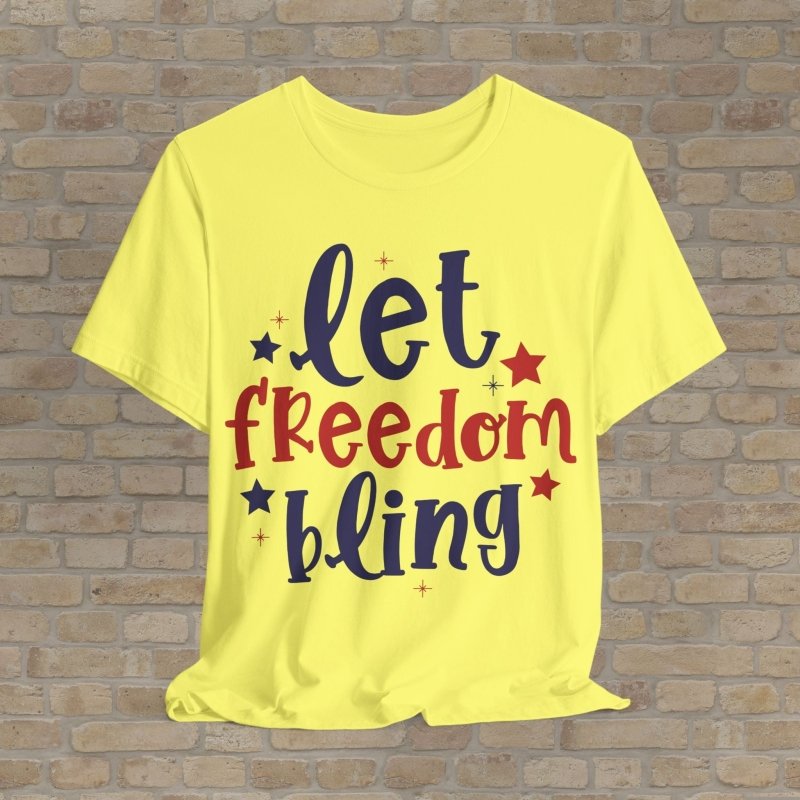 Mostly Text T-Shirts All - American Bling Tee - Vibrant Styles