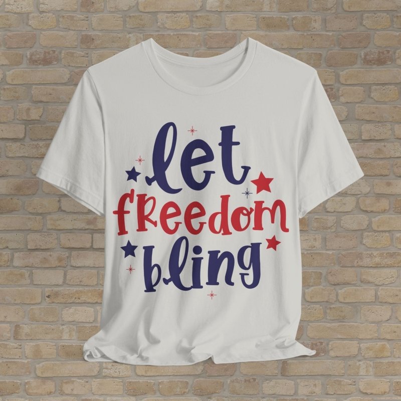 Mostly Text T-Shirts All - American Bling Tee - Vibrant Styles