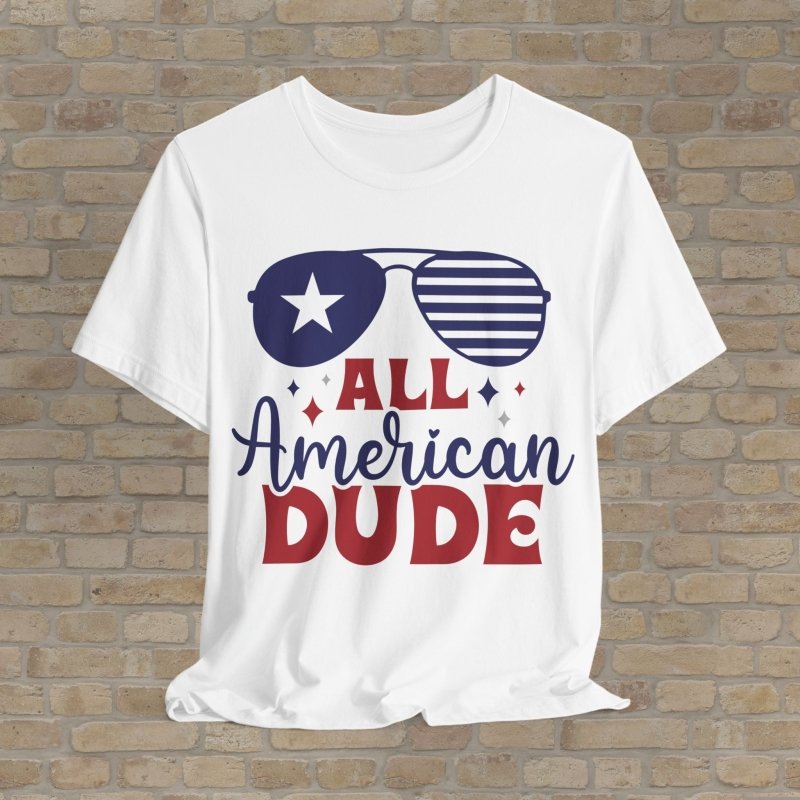 Graphic & Text T-Shirts All - American Dude Tee - Vibrant Styles