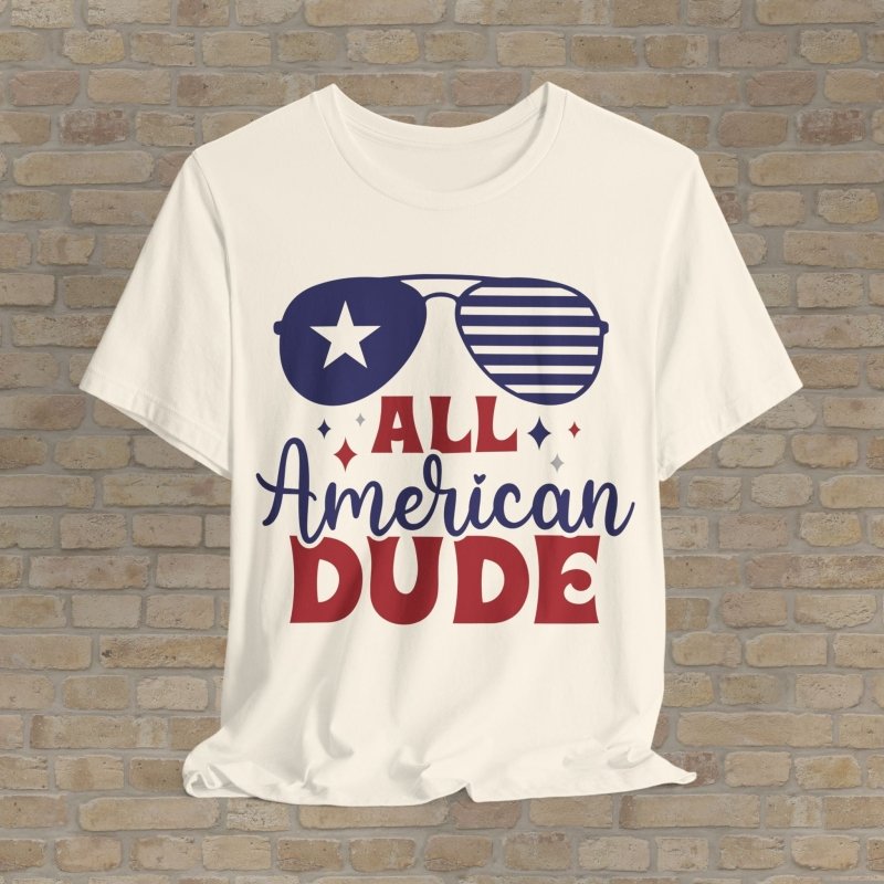 Graphic & Text T-Shirts All - American Dude Tee - Vibrant Styles