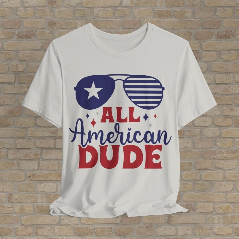 Graphic & Text T-Shirts All - American Dude Tee - Vibrant Styles