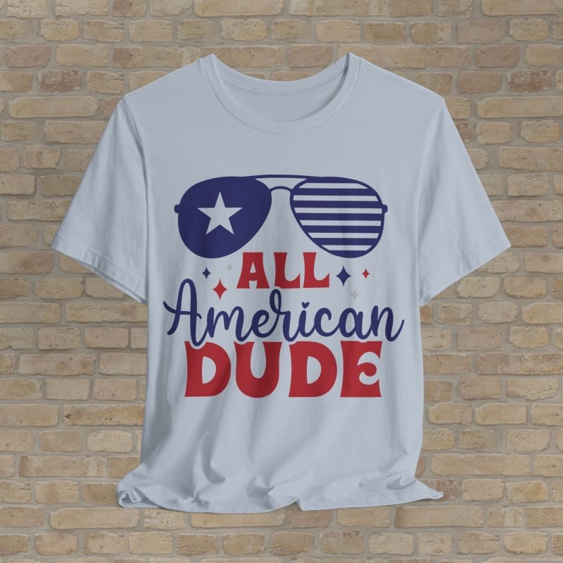 Graphic & Text T-Shirts All - American Dude Tee - Vibrant Styles