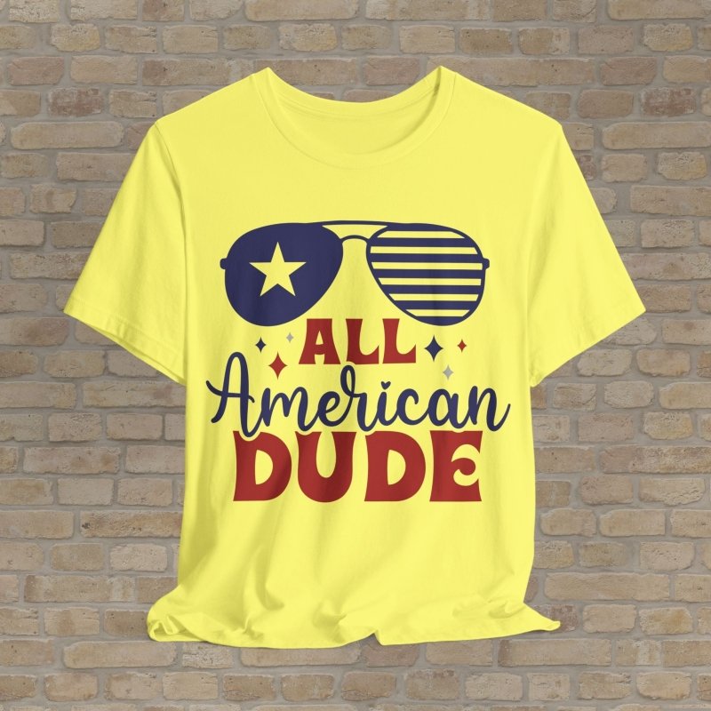 Graphic & Text T-Shirts All - American Dude Tee - Vibrant Styles
