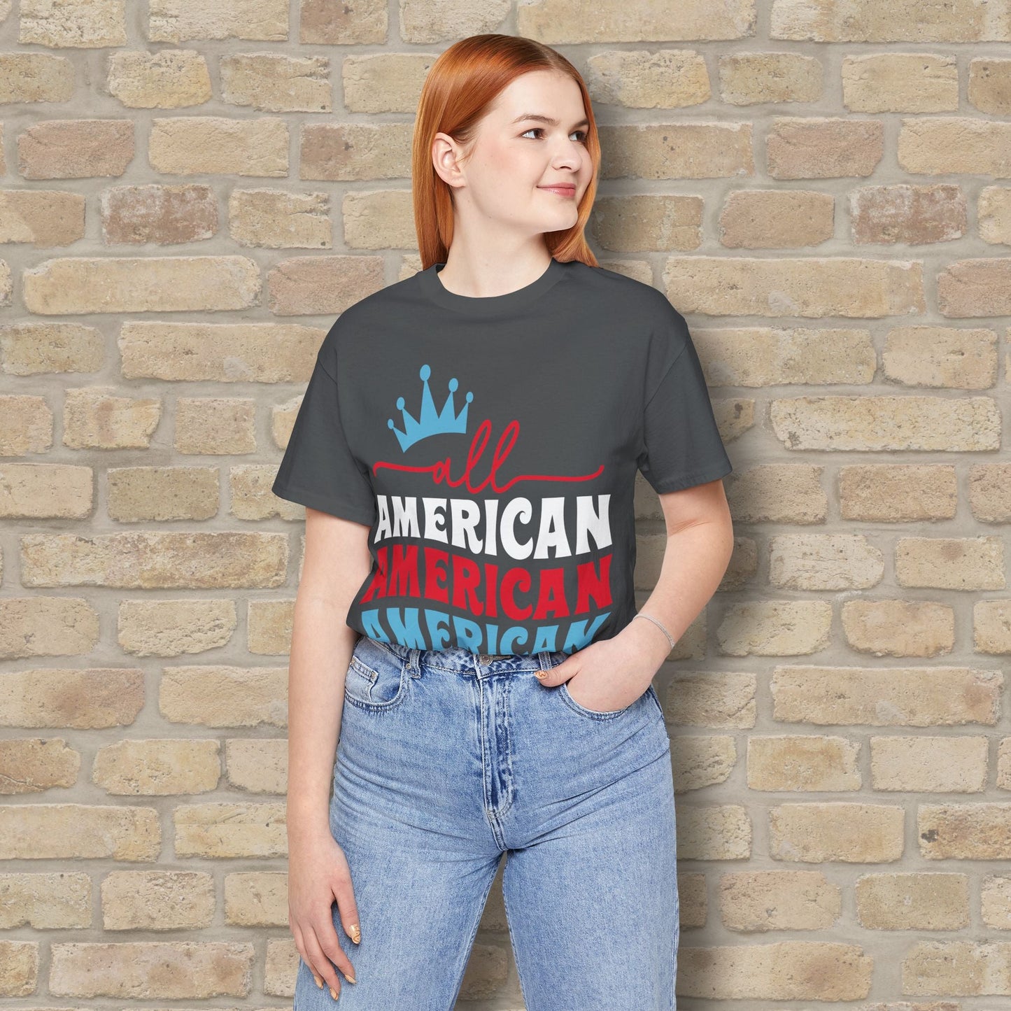 Mostly Text T-Shirts All American Mama Tee - Vibrant Styles