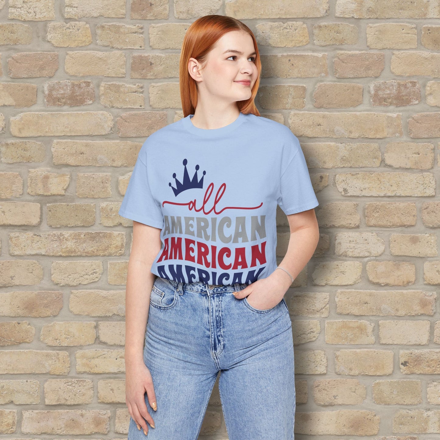 Mostly Text T-Shirts All American Mama Tee - Vibrant Styles