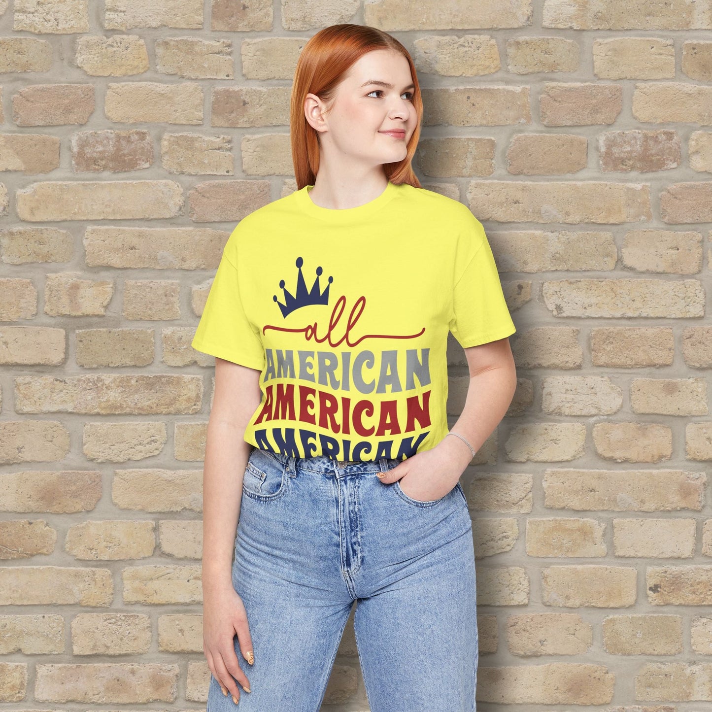 Mostly Text T-Shirts All American Mama Tee - Vibrant Styles