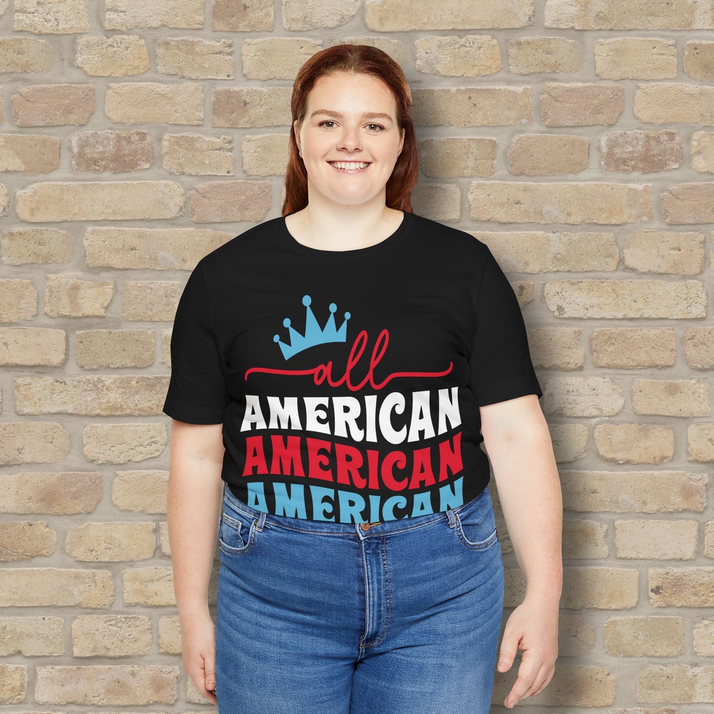 Mostly Text T-Shirts All American Mama Tee - Vibrant Styles