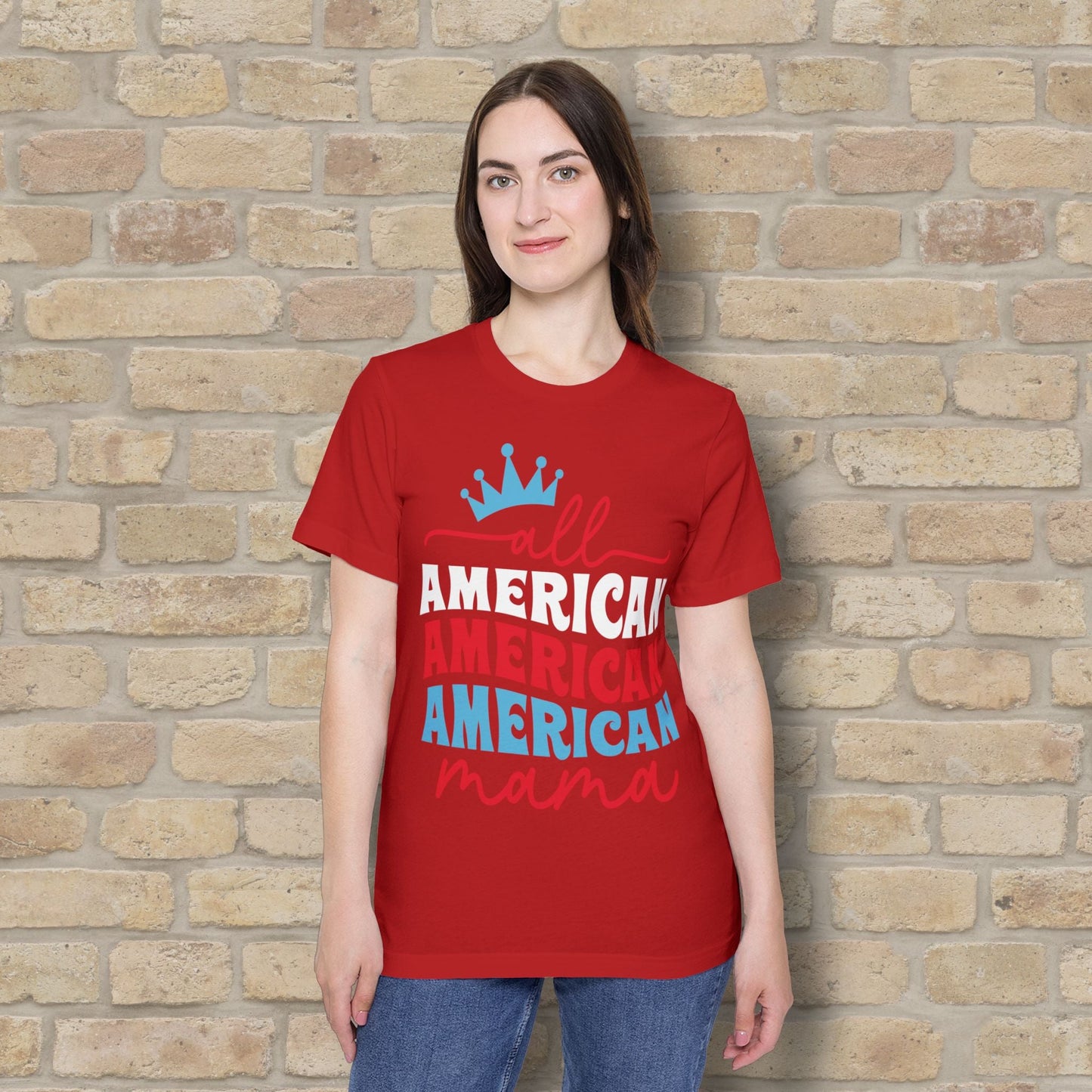 Mostly Text T-Shirts All - American Mama (USA - Made) - Vibrant Styles