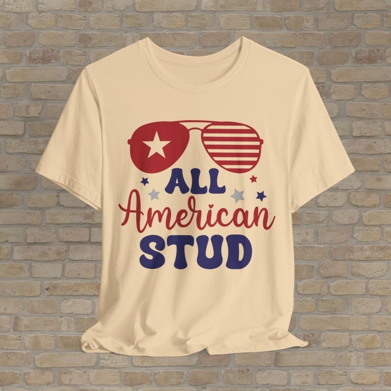 Graphic & Text T-Shirts All - American Stud Tee - Vibrant Styles