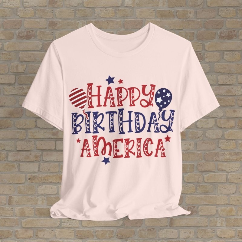 Mostly Text T-Shirts America's Birthday Bash Tee - Vibrant Styles