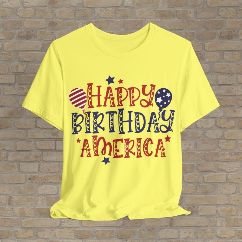 Mostly Text T-Shirts America's Birthday Bash Tee - Vibrant Styles