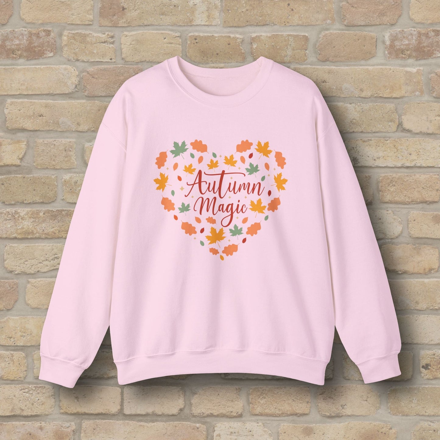 Graphic & Text Autumn Magic Heart Sweatshirt - Vibrant Styles