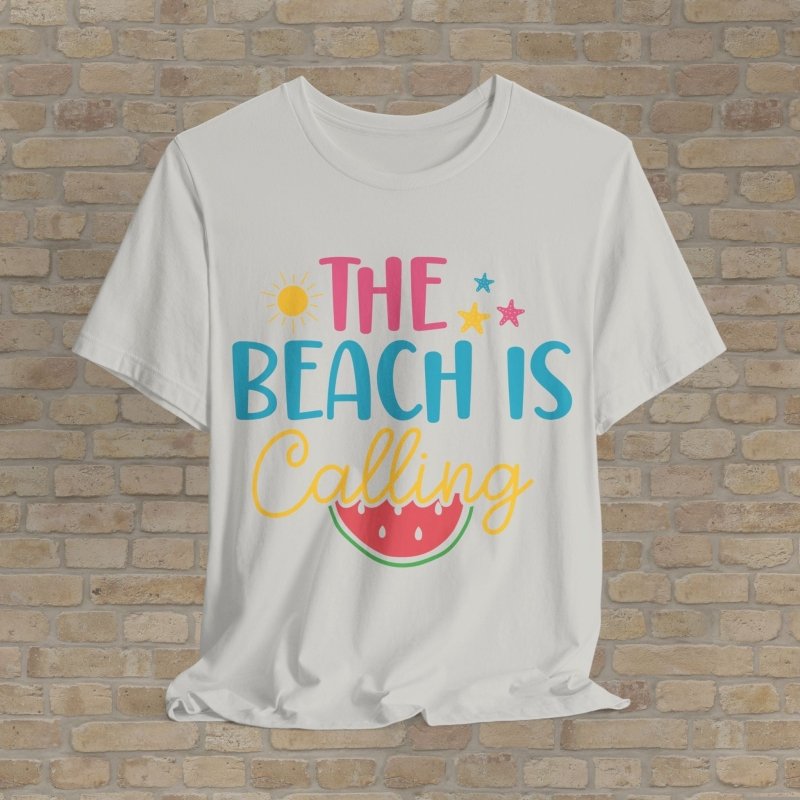 Mostly Text T-Shirts Beach Is Calling Tee - Vibrant Styles