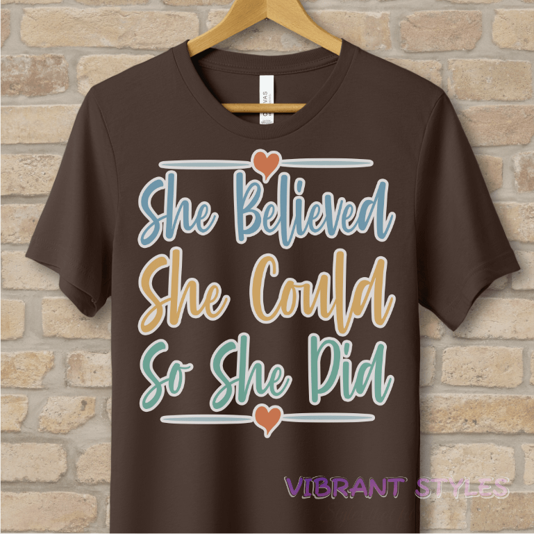 Mostly Text T-Shirts Believe Then Do Tee - Vibrant Styles