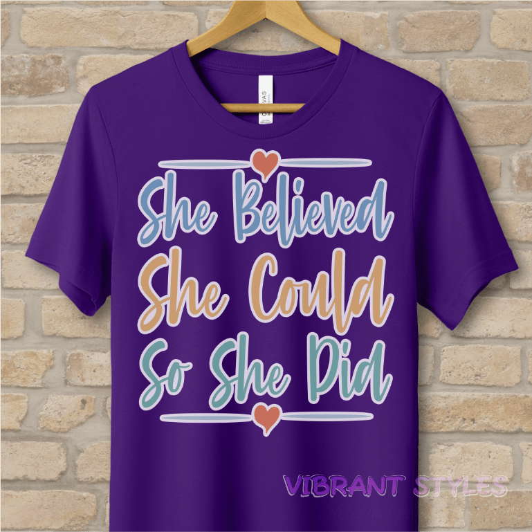 Mostly Text T-Shirts Believe Then Do Tee - Vibrant Styles