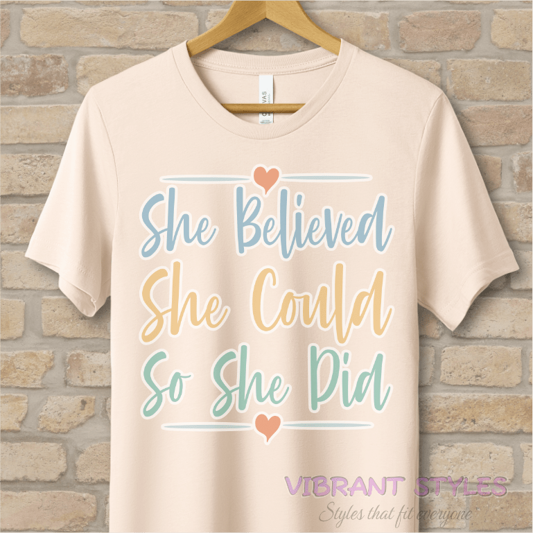 Mostly Text T-Shirts Believe Then Do Tee - Vibrant Styles