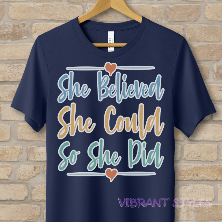 Mostly Text T-Shirts Believe Then Do Tee - Vibrant Styles