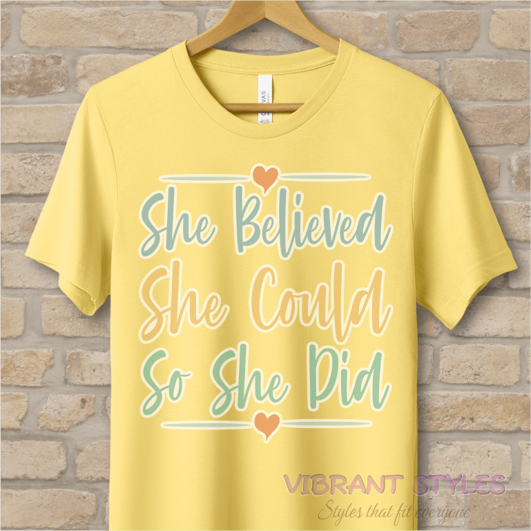 Mostly Text T-Shirts Believe Then Do Tee - Vibrant Styles