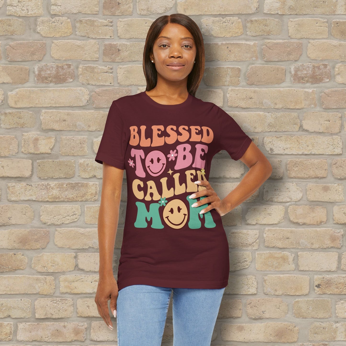 Mostly Text T-Shirts Blessed to Be Called Mom Tee - Vibrant Styles