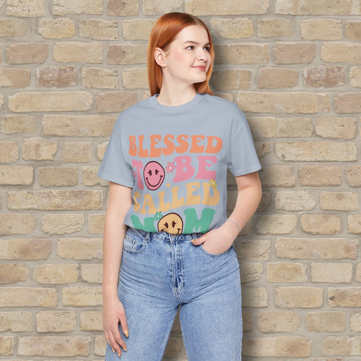 Mostly Text T-Shirts Blessed to Be Called Mom Tee - Vibrant Styles