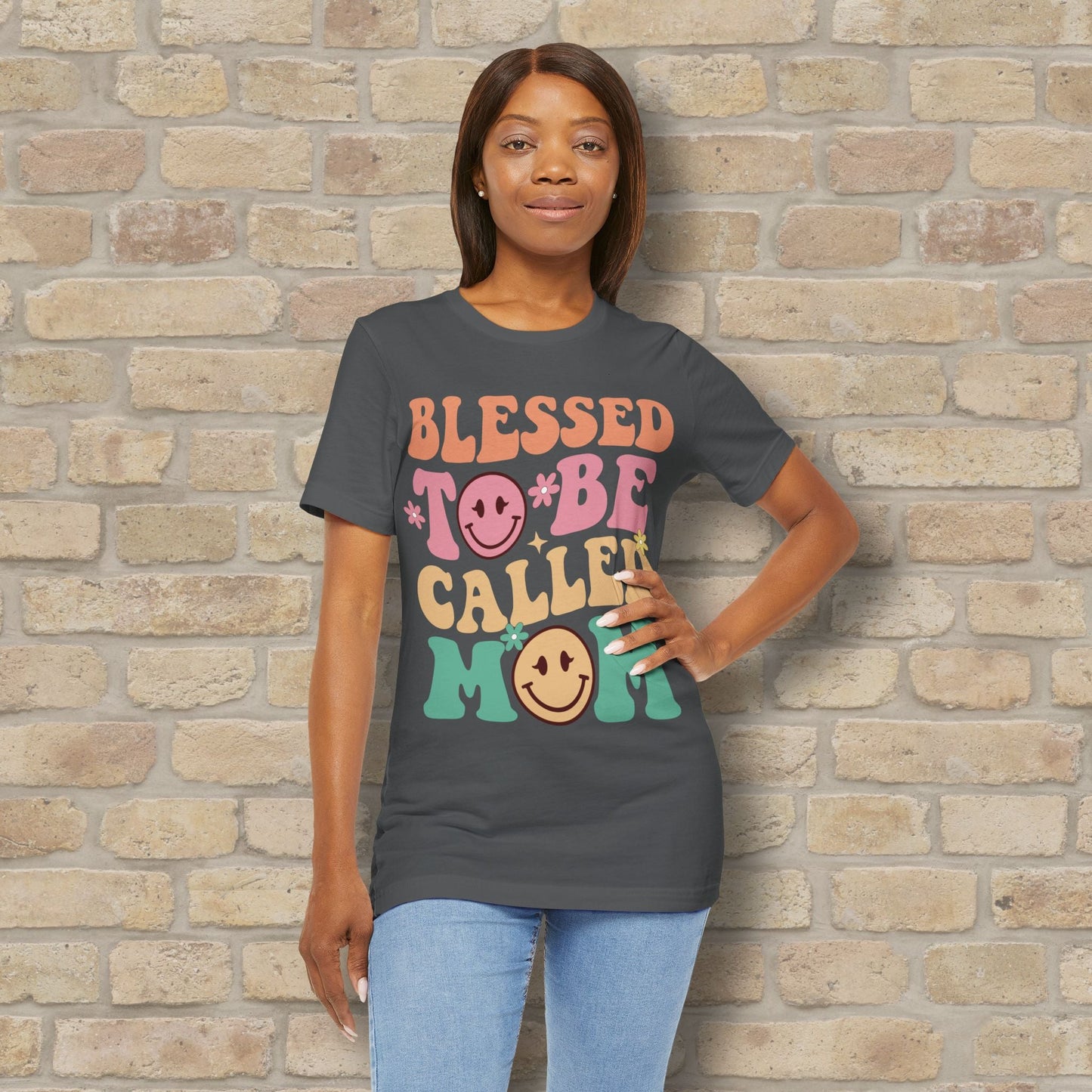 Mostly Text T-Shirts Blessed to Be Called Mom Tee - Vibrant Styles