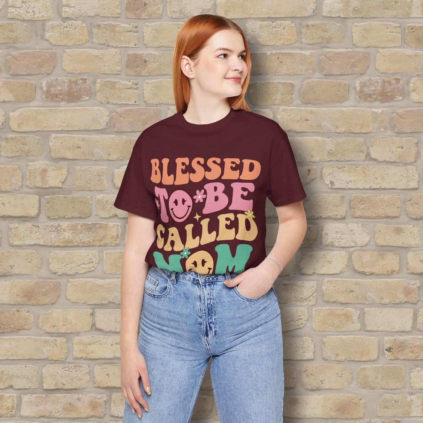 Mostly Text T-Shirts Blessed to Be Called Mom Tee - Vibrant Styles