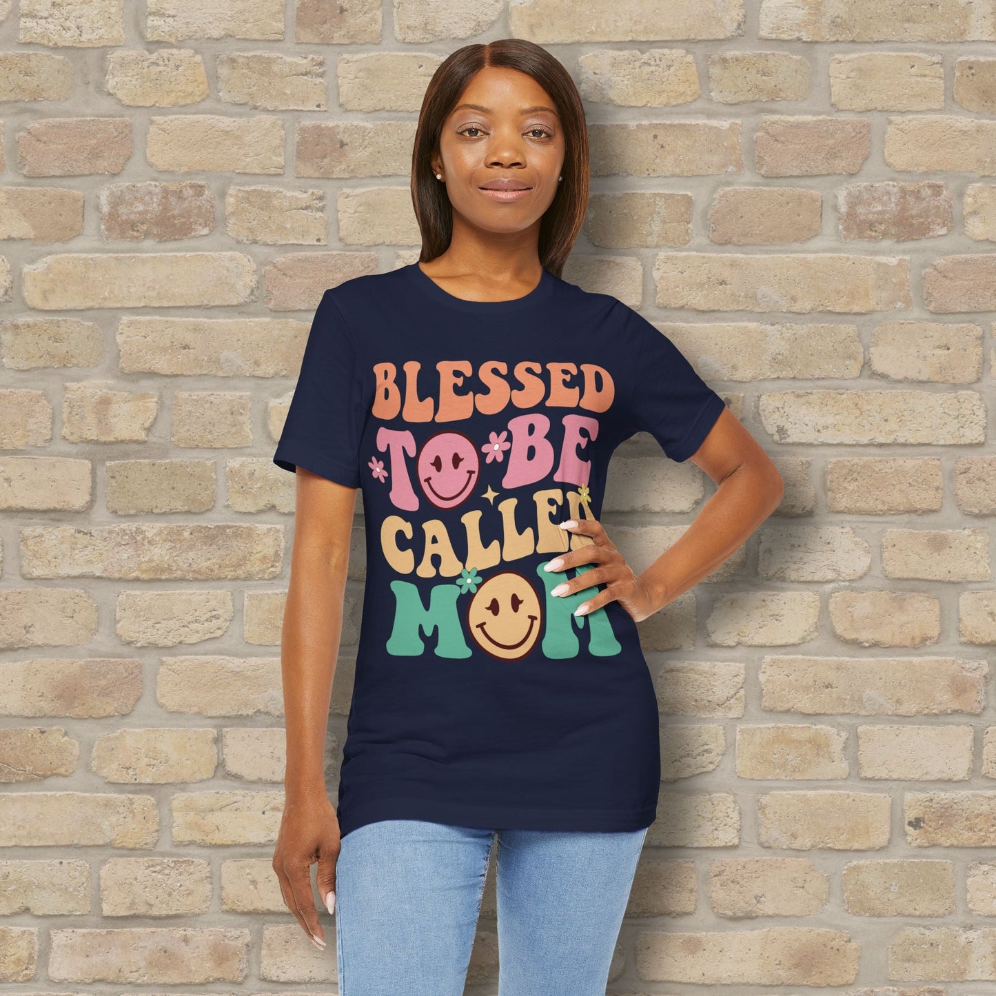 Mostly Text T-Shirts Blessed to Be Called Mom Tee - Vibrant Styles