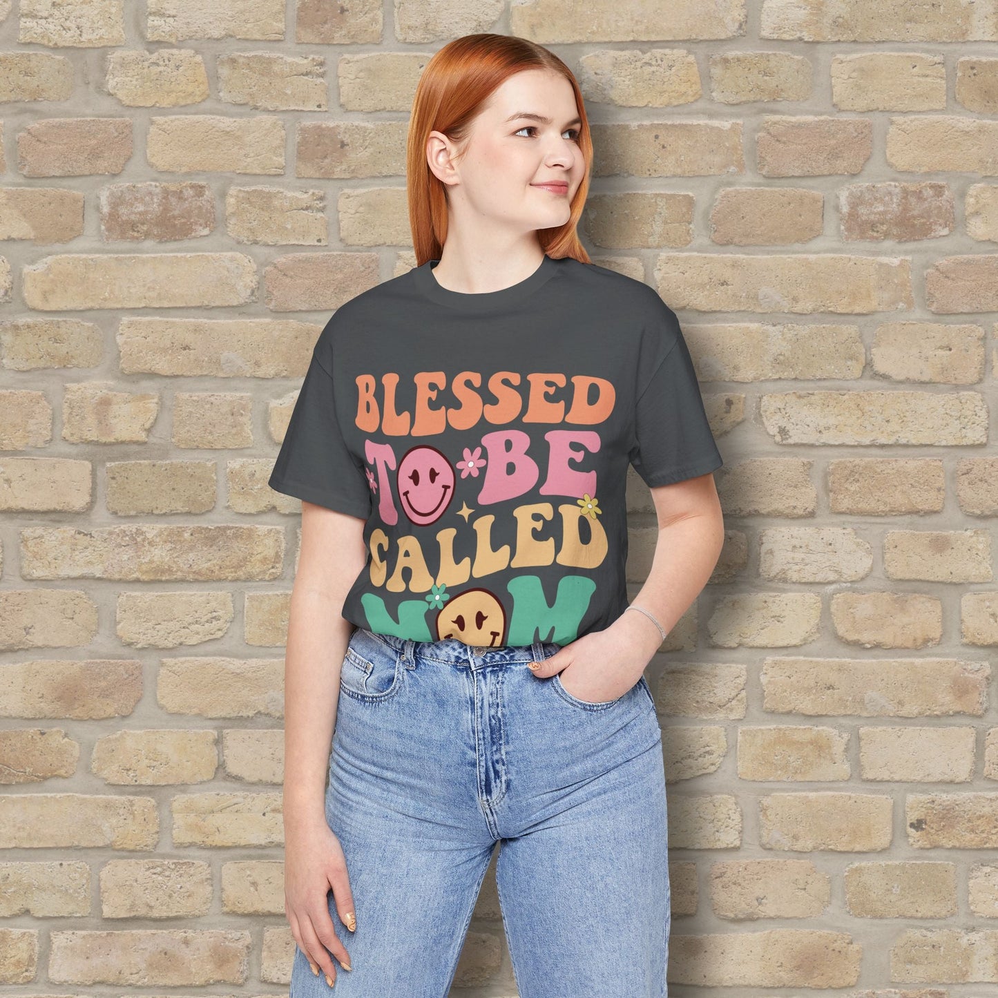 Mostly Text T-Shirts Blessed to Be Called Mom Tee - Vibrant Styles