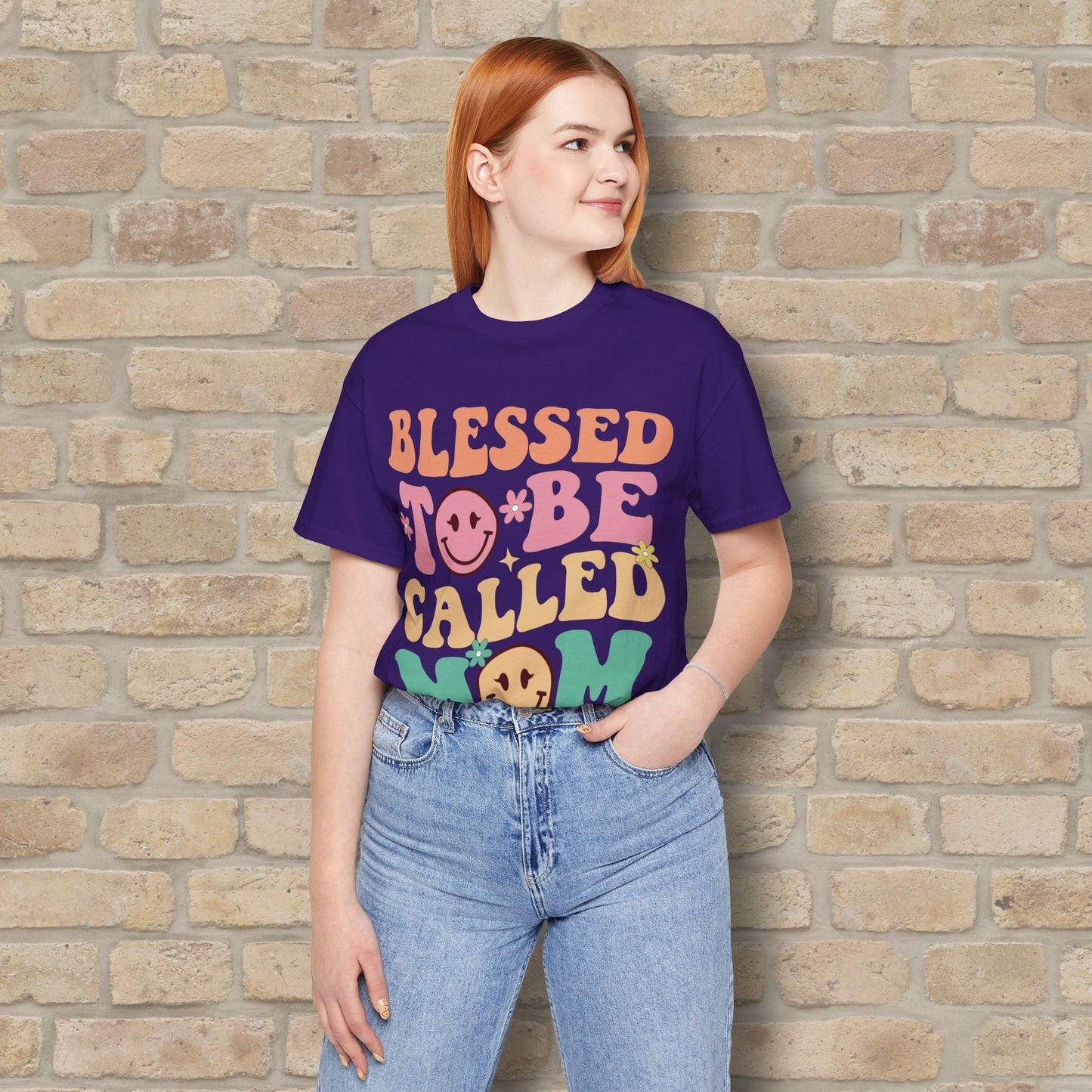 Mostly Text T-Shirts Blessed to Be Called Mom Tee - Vibrant Styles