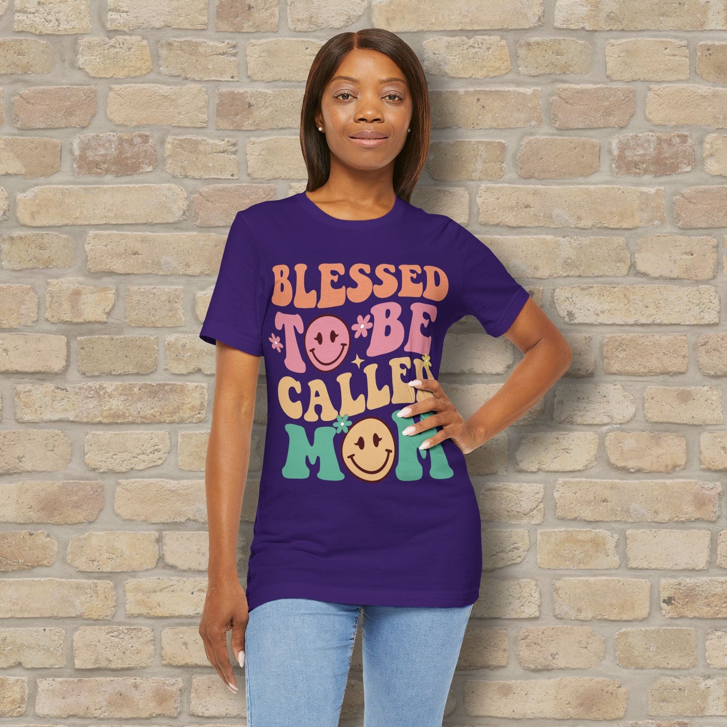 Mostly Text T-Shirts Blessed to Be Called Mom Tee - Vibrant Styles