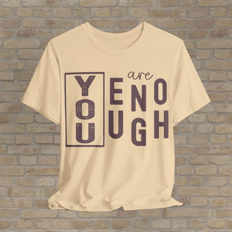 Mostly Text T-Shirts Bold & Enough Tee - Vibrant Styles