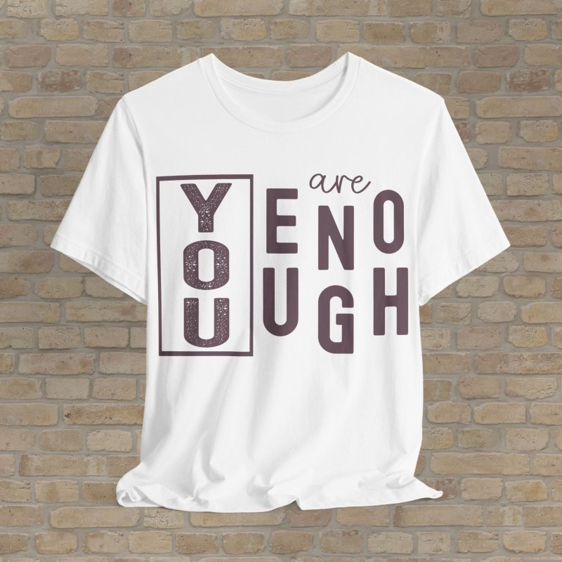 Mostly Text T-Shirts Bold & Enough Tee - Vibrant Styles