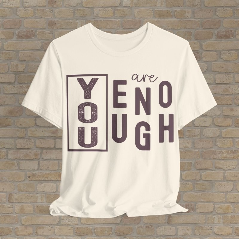 Mostly Text T-Shirts Bold & Enough Tee - Vibrant Styles