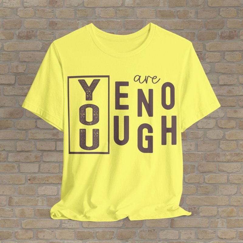 Mostly Text T-Shirts Bold & Enough Tee - Vibrant Styles