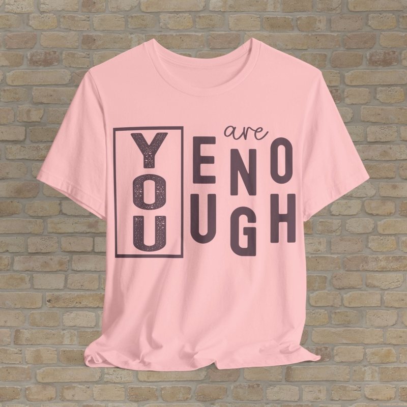 Mostly Text T-Shirts Bold & Enough Tee - Vibrant Styles