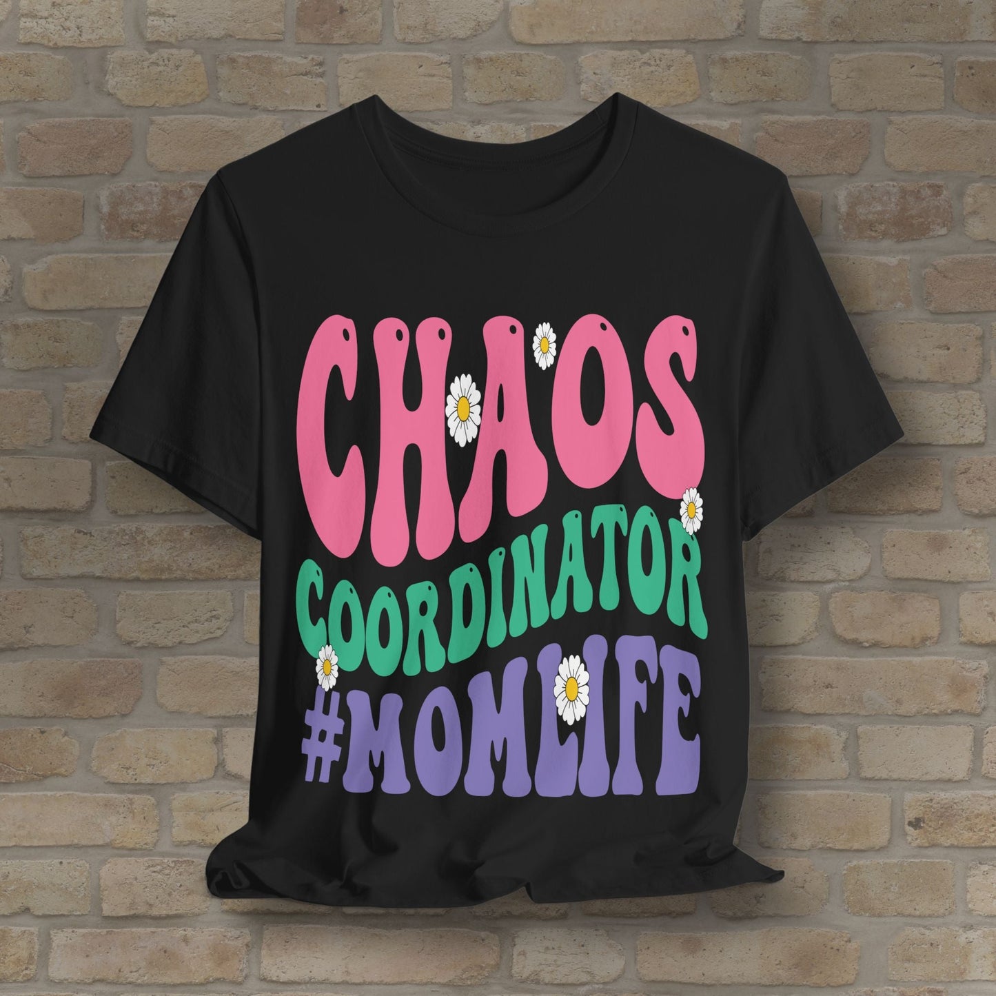 Mostly Text T-Shirts Chaos Coordinator Retro Momlife Tee - Vibrant Styles