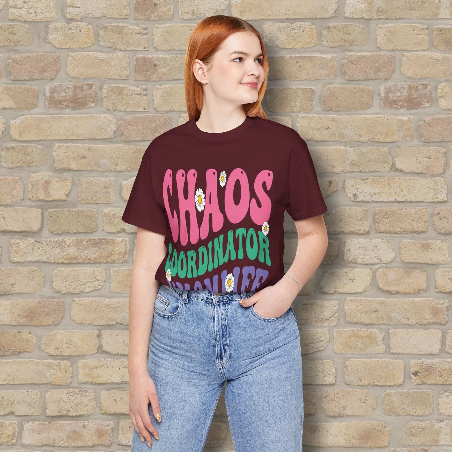 Mostly Text T-Shirts Chaos Coordinator Retro Momlife Tee - Vibrant Styles