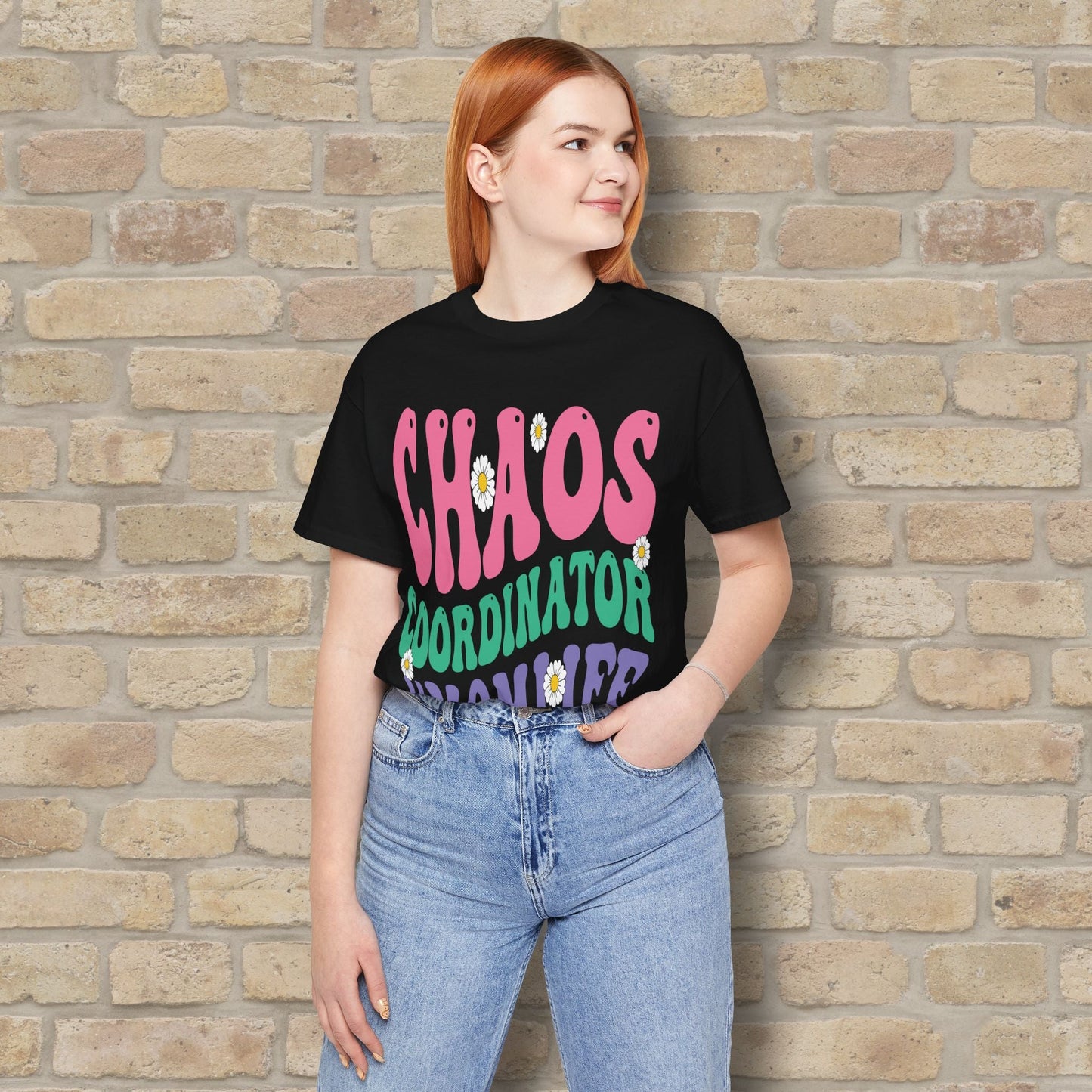 Mostly Text T-Shirts Chaos Coordinator Retro Momlife Tee - Vibrant Styles