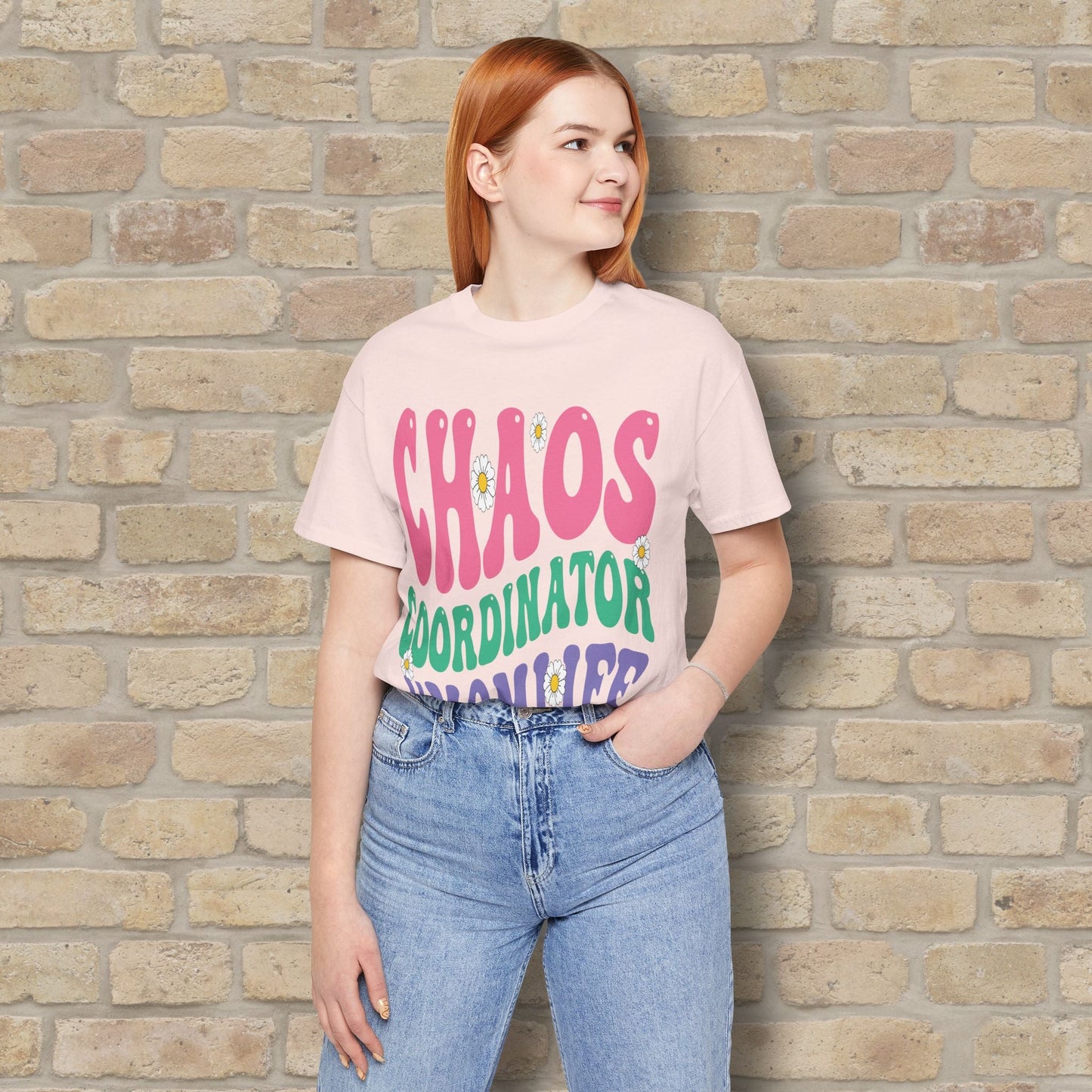 Mostly Text T-Shirts Chaos Coordinator Retro Momlife Tee - Vibrant Styles