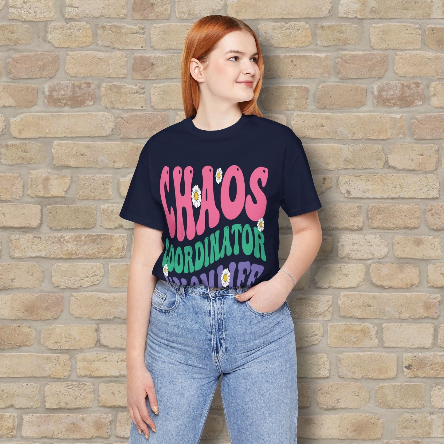Mostly Text T-Shirts Chaos Coordinator Retro Momlife Tee - Vibrant Styles