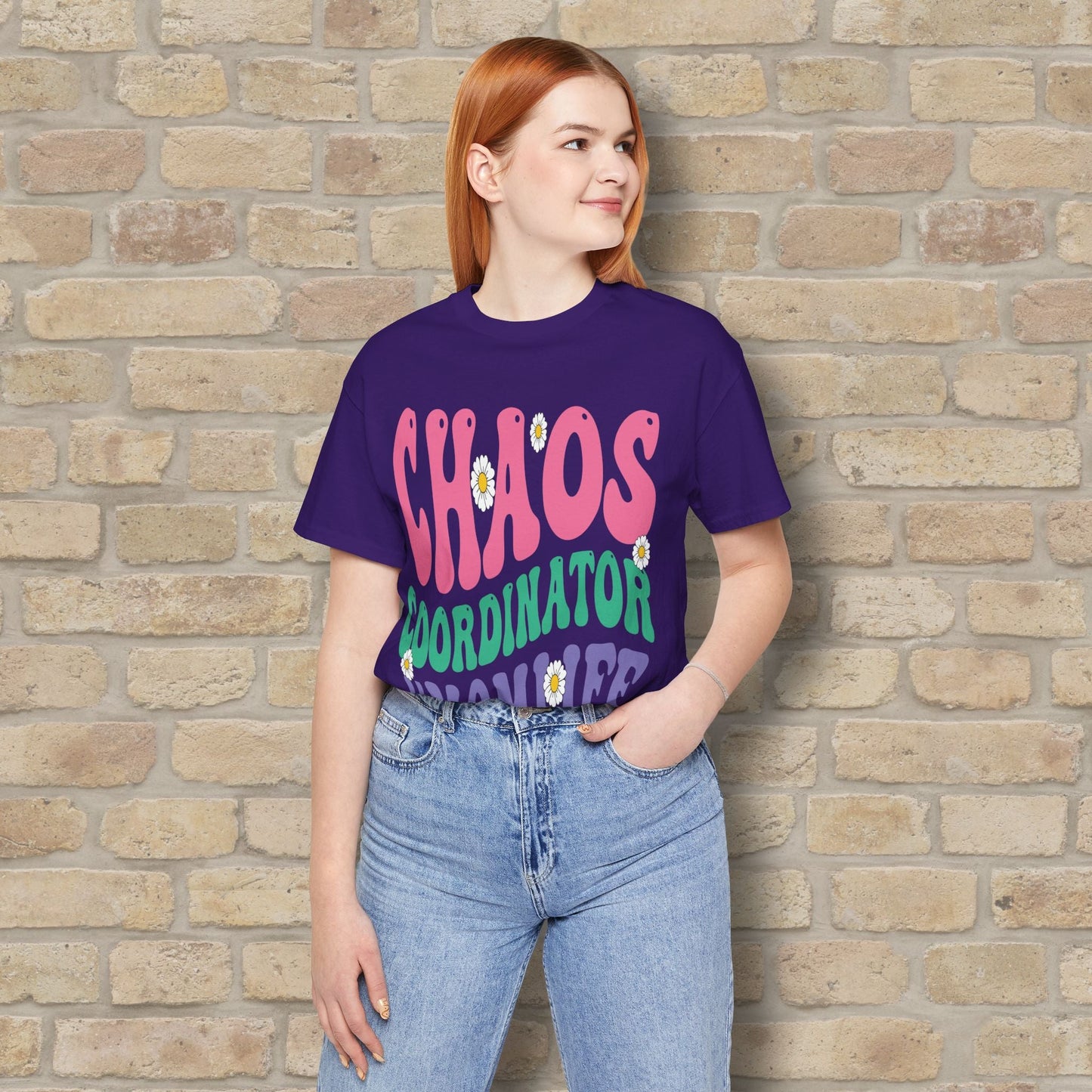 Mostly Text T-Shirts Chaos Coordinator Retro Momlife Tee - Vibrant Styles