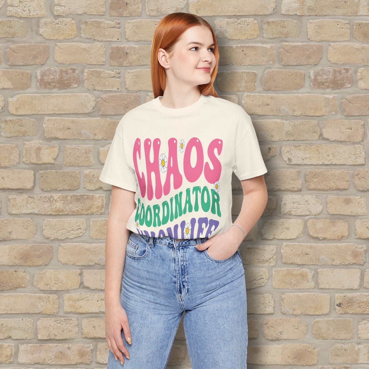 Mostly Text T-Shirts Chaos Coordinator Retro Momlife Tee - Vibrant Styles