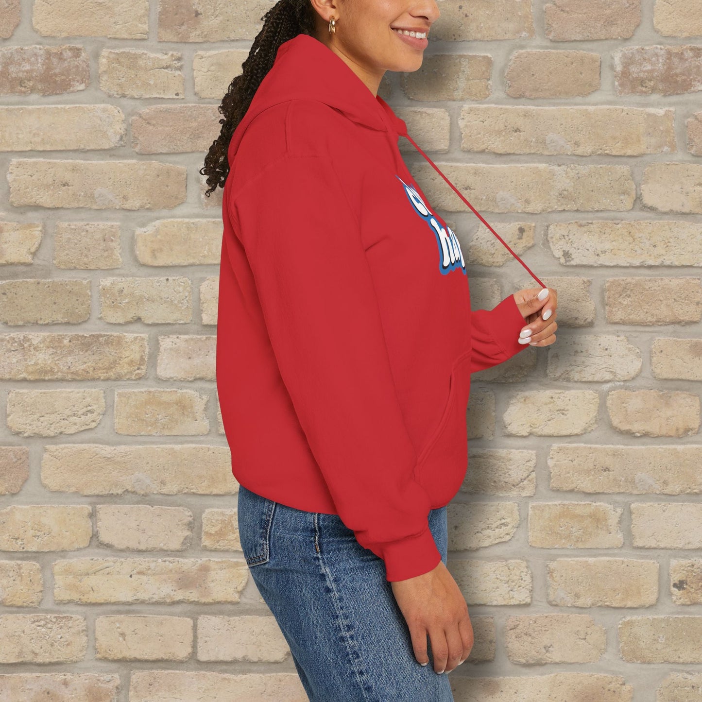 Text Only Choose Happy Pullover Hoodie - Vibrant Styles