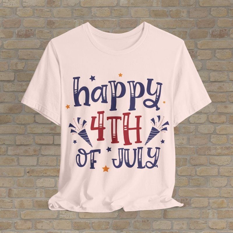 Mostly Text T-Shirts Confetti & Freedom Tee - Vibrant Styles