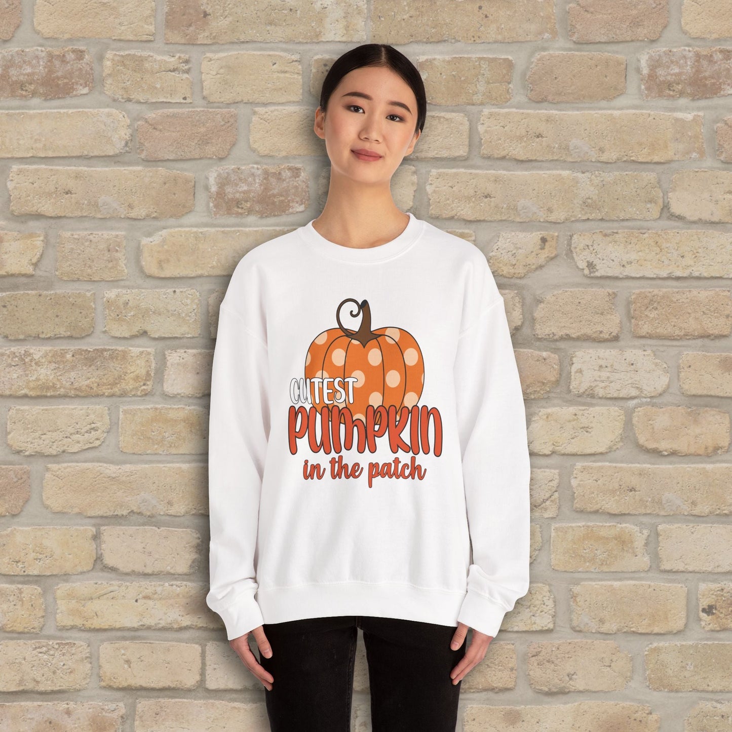 Graphic & Text Cutest Pumpkin in the Patch Sweatshirt - Vibrant Styles