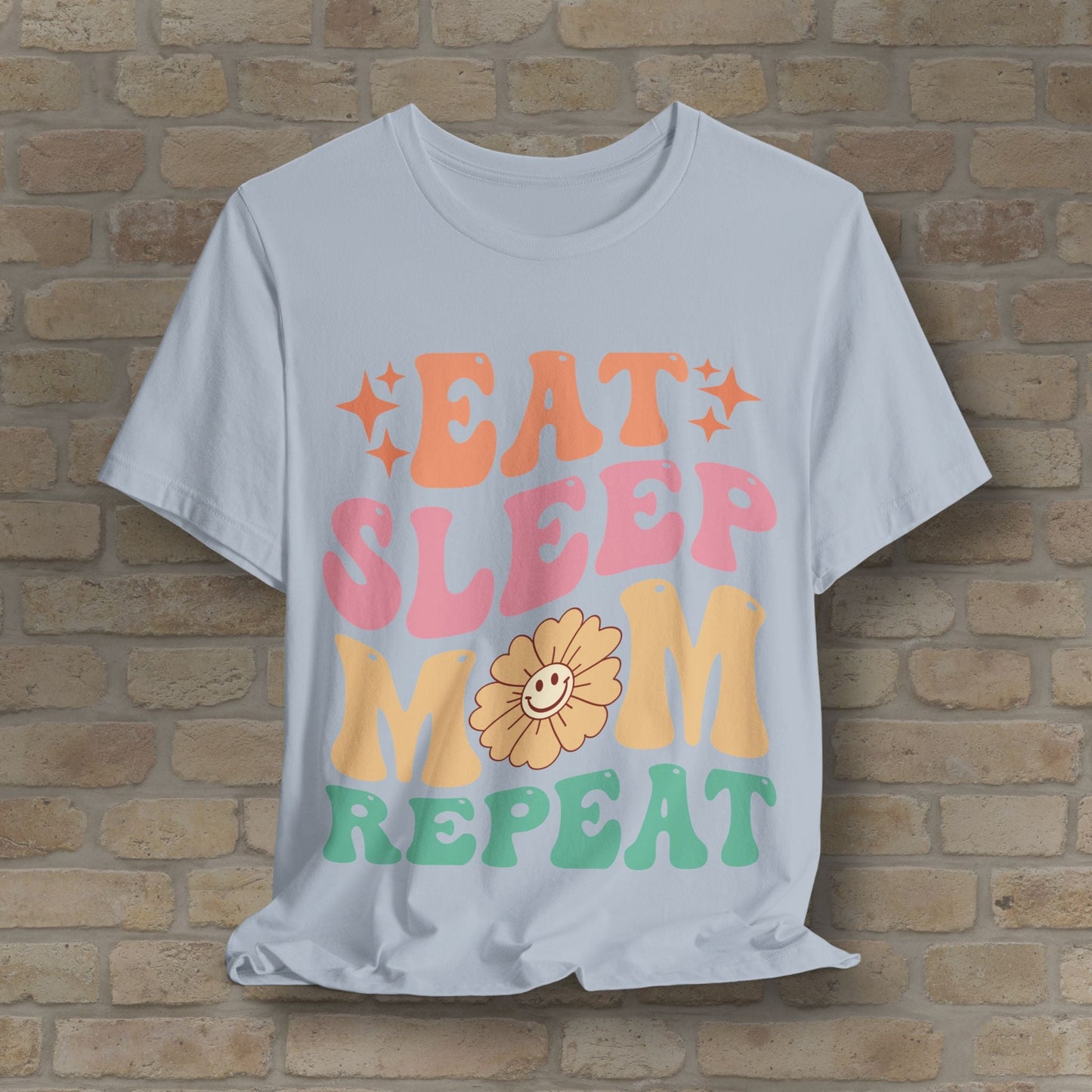 Mostly Text T-Shirts Eat Sleep Mom Repeat Tee - Vibrant Styles