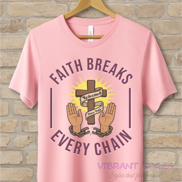 Graphic & Text T-Shirts Faith Sets You Free Tee - Vibrant Styles