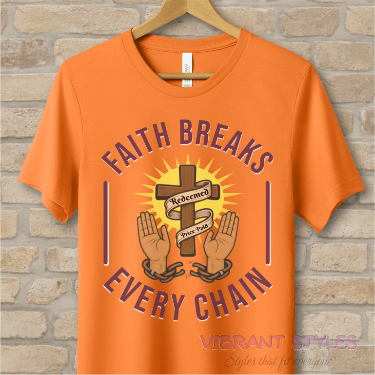 Graphic & Text T-Shirts Faith Sets You Free Tee - Vibrant Styles