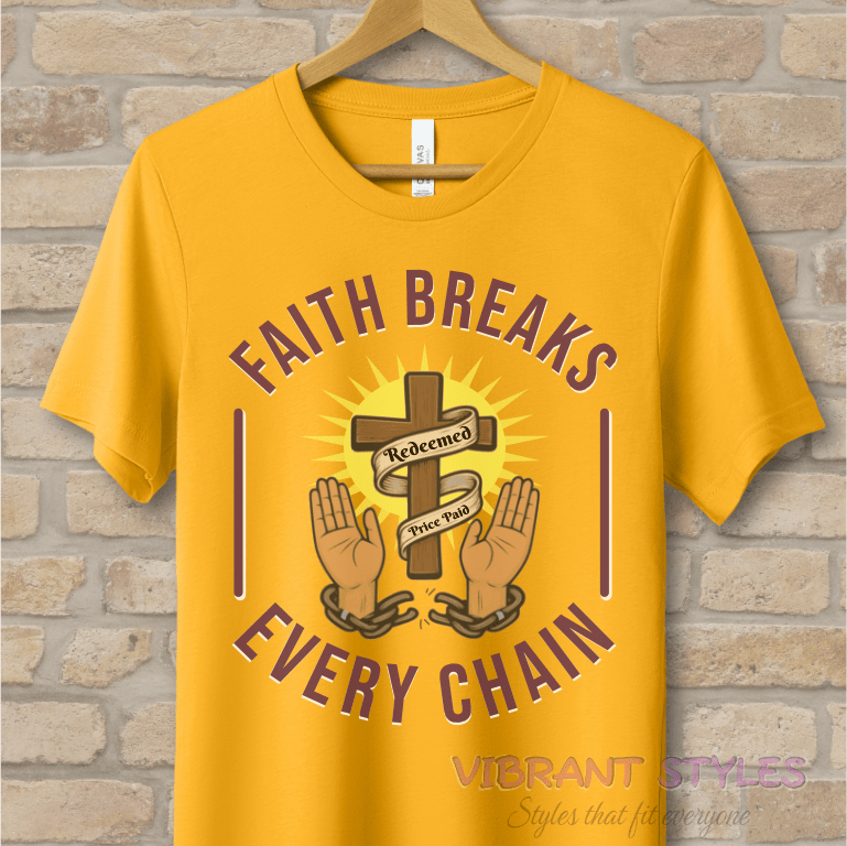 Graphic & Text T-Shirts Faith Sets You Free Tee - Vibrant Styles